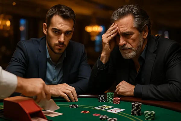 Stapel mit Blackjack-Chips
