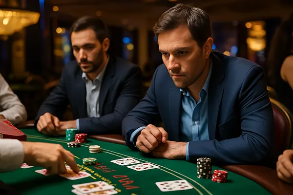 Stapel mit Blackjack-Chips