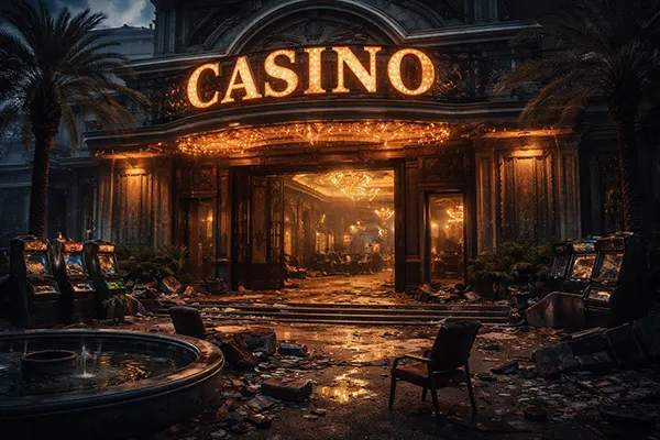 Bureau de casino sombre